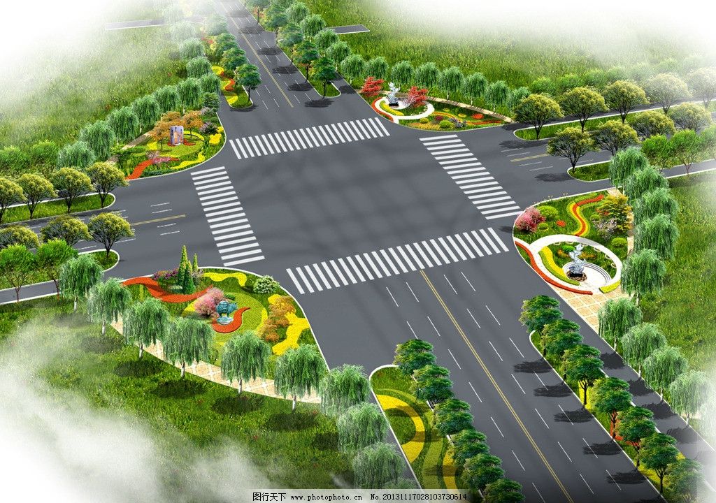 道路節(jié)點(diǎn)效果圖圖片_景觀設(shè)計(jì)_環(huán)境設(shè)計(jì)_